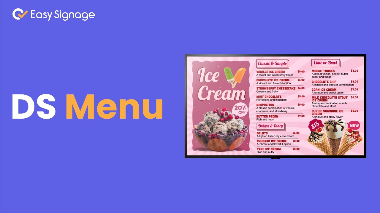 Real-Time Digital Menu Boards for Restaurants