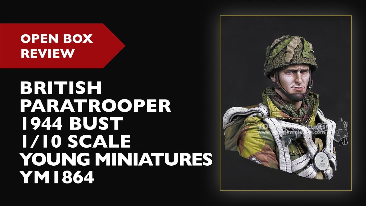 BRITISH PARATROOPER 1944 BUST 1/10 SCALE, YOUNG MINIATURES YM1864