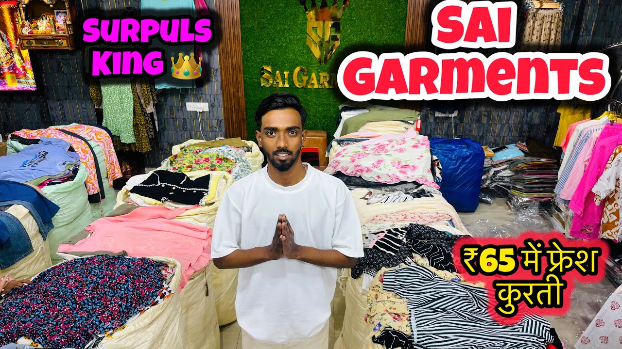 Export Surplus Ladies Clothes with Tag | Export surplus warehouse in Delhi | Sai Garments Wholesale 