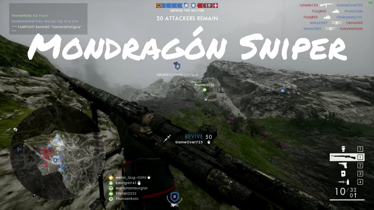 Mondragón Sniper (123-21) Operations Highlights | Battlefield 1