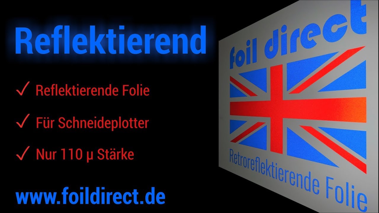 Reflektierende Plotterfolie mit Passermarken verkleben