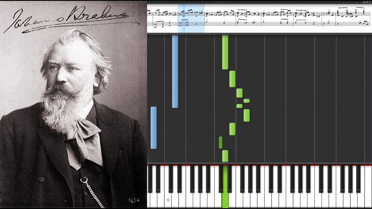 Brahms - Sonata C major, Op. 1 - 2.Movement / Classical Piano Tutorial Sheet Music