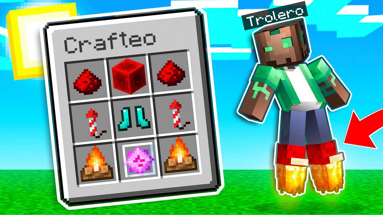 CREAMOS LAS BOTAS COHETE en MINECRAFT! 🚀💥 MINECRAFT ALEATORIO