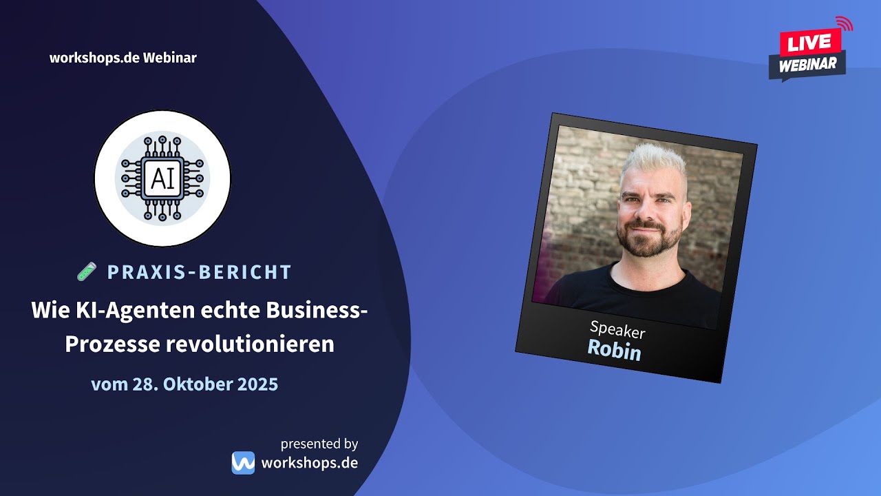 Webinar - Schluss mit ChatGPT-Spielerei: Wie KI-Agenten echte Business-Prozesse revolutionieren #n8n
