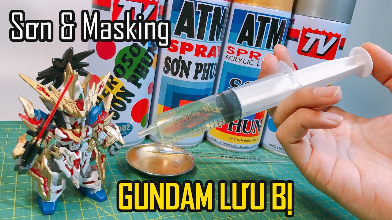 Sơn & masking đồ chơi Gundam SD Tam Quốc Lưu Bị | Gundam SD Sangokuden Liu Bei Unicorn