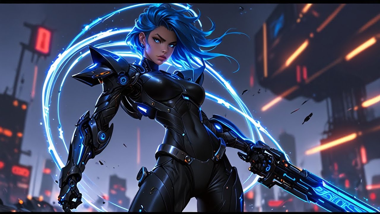 Neon Warrior ⚡ Cyberpunk Nu Metal Lofi Mix | Dark Futuristic Beats for Gaming & Focus