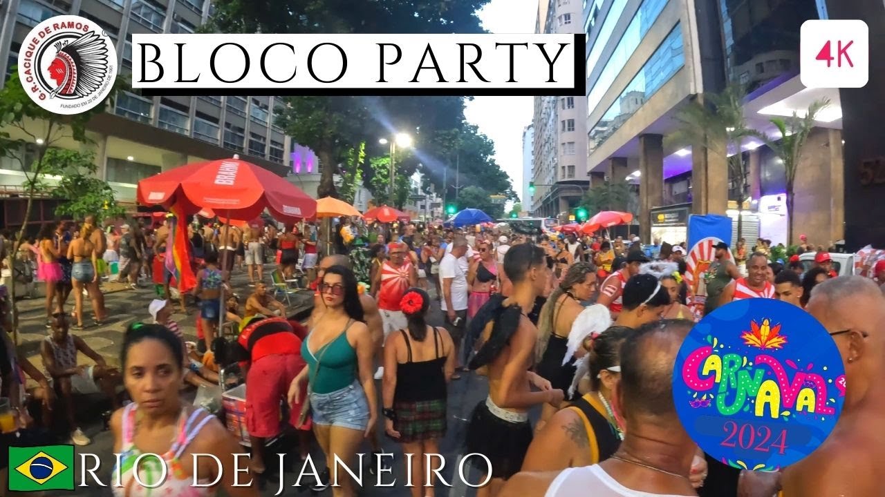 🇧🇷 Carnaval Rio De Janeiro Bloco Party | Cacique de Ramos | Brazil Street Party 4K