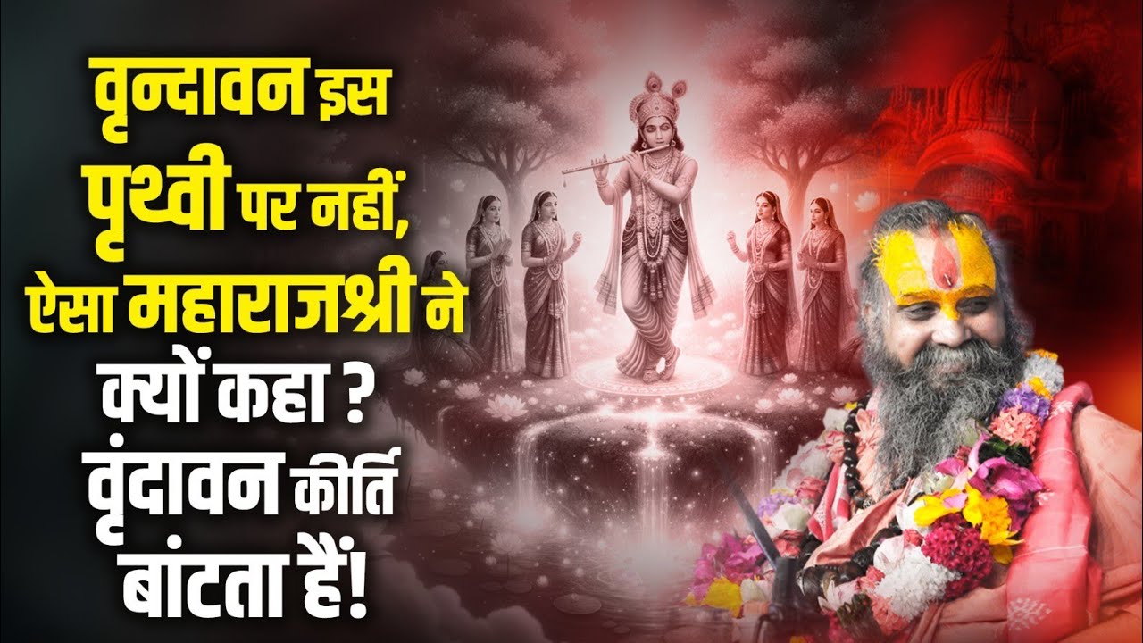 वृन्दावन इस पृथ्वी पर नहीं, ऐसा महाराजश्री ने क्यों कहा ? वृंदावन कीर्ति बांटता हैं! #vrindavan 