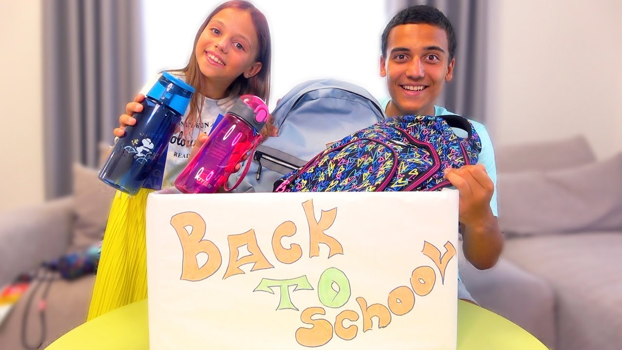 Back to School ПАПА управляет нашей Канцелярией Челлендж My little Nastya