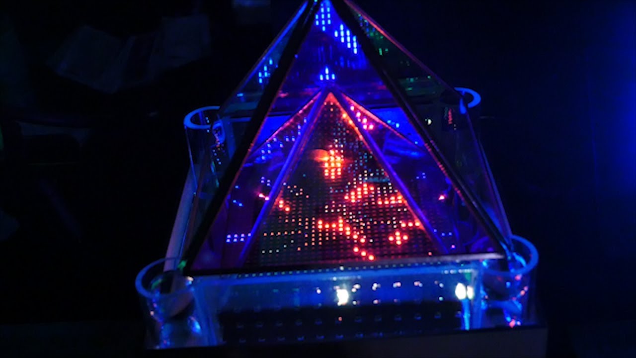 LED Pixel Art + Dichroic Glass