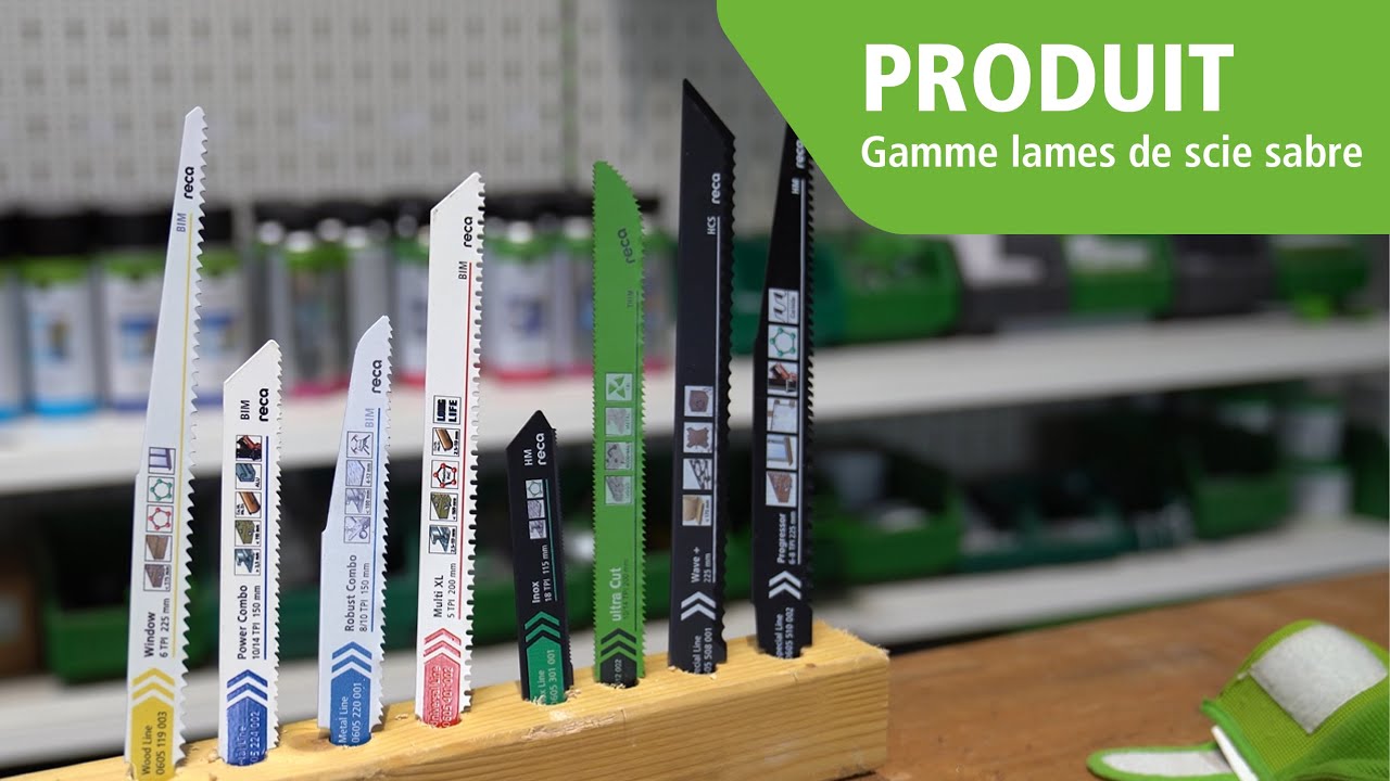 Gamme de lames de scie sabre RECA France - 0605