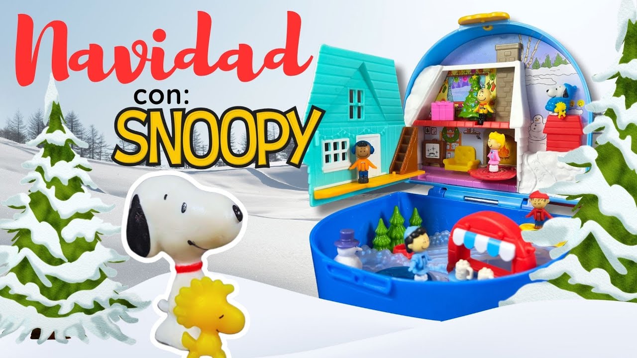Polly Pocket Collector Peanuts  | Snoopy Navideño en Miniatura