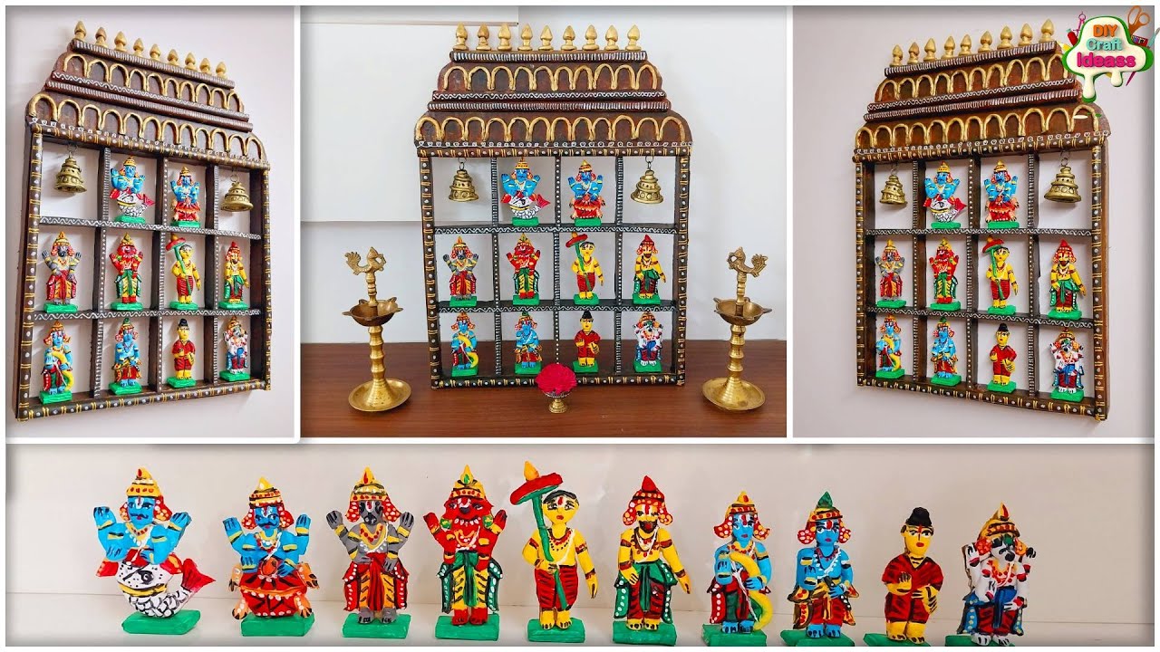 dasavatharam craft | Vishnu 10 Avatars Collection#Dolls#Dashavtars|  Arush diy craft ideas