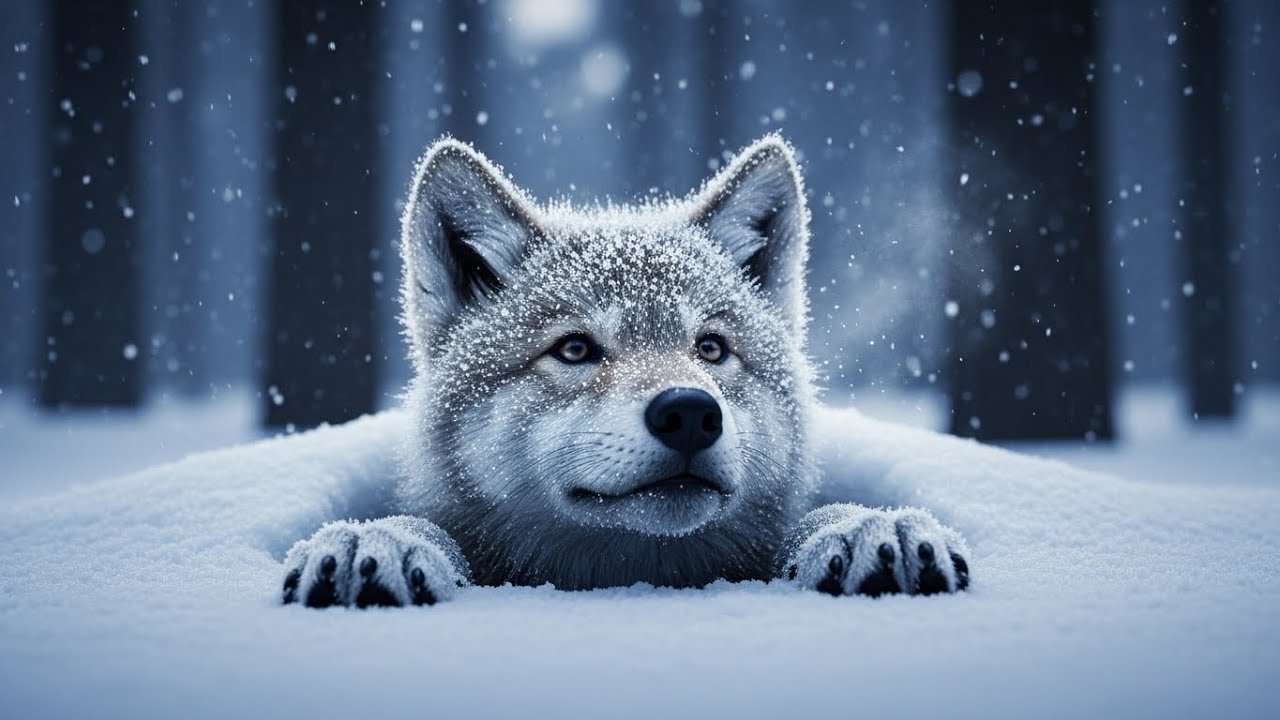 Sa mère l’a abandonné dans la neige… l’incroyable survie d’un louveteau contre le destin