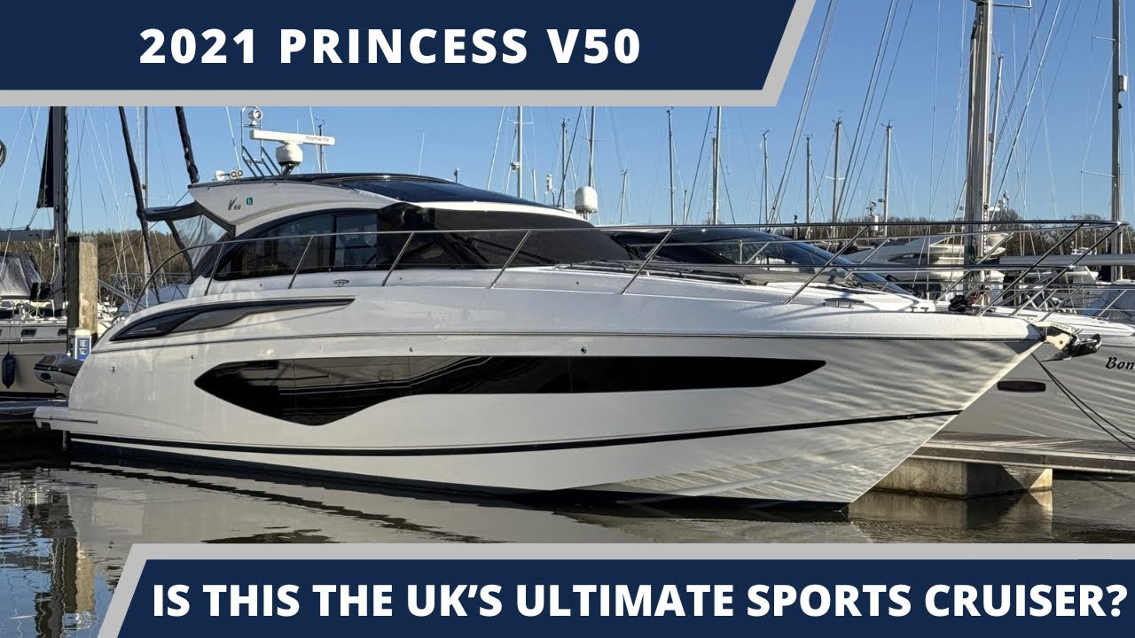 2021 Princess V50 For Sale - only 79 hours from new! #yacht