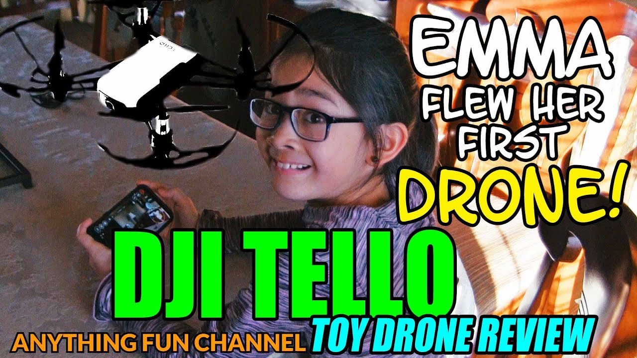Emma Flew her first Drone! DJI TELLO TOY DRONE REVIEW