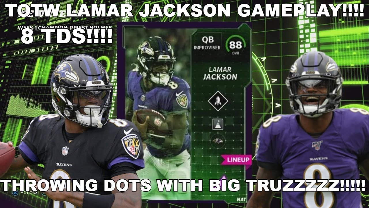TOWT LAMAR JACKSON GAMEPLAY (8 TDS!!!) BIG TRUZZ!!!!