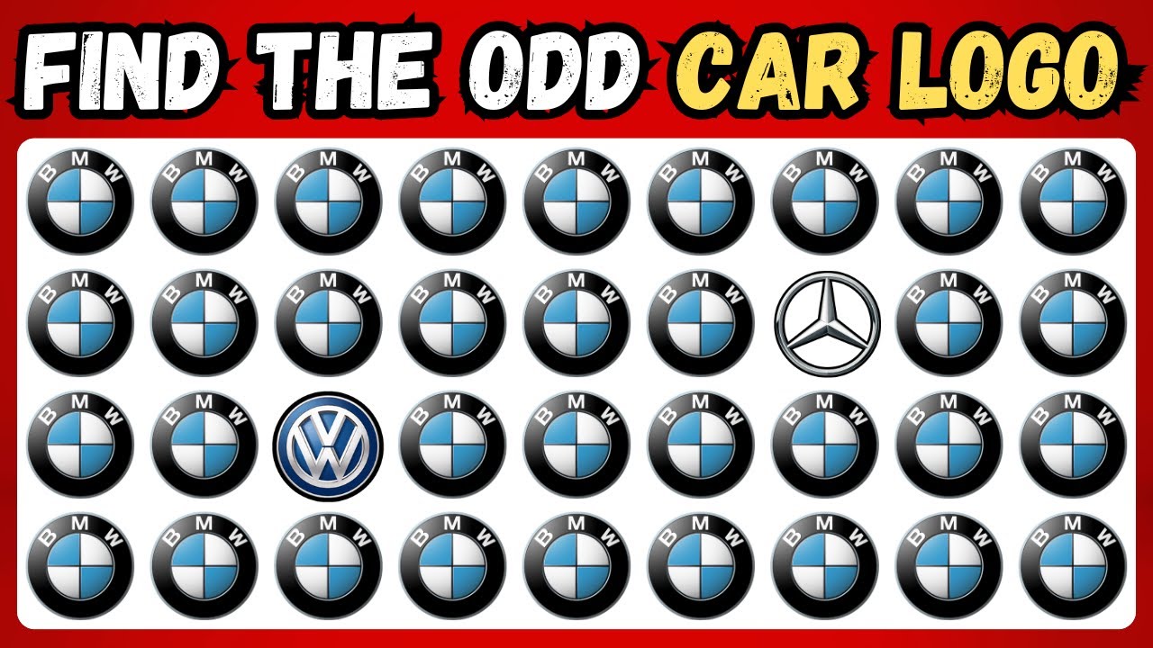 Find the ODD One Out 🏁✅🚘 - Car Brand Logo Challenge 🚗| 20 levels