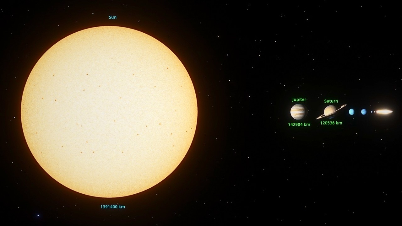 The True Size of Celestial Objects in the Solar System