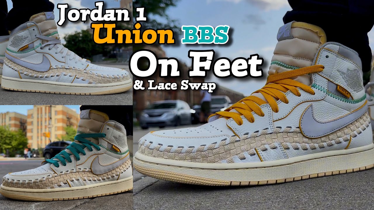 Air Jordan 1 x UNION x BBS - On Feet + Lace Swap