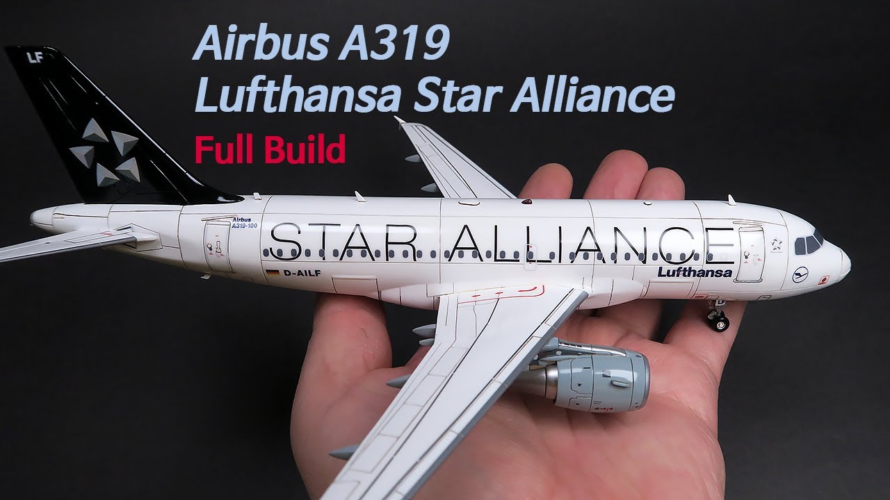 풀제작영상 | 에어버스 A319 루프트한자 스타얼라이언스 Lufthansa Star Alliance D-AILF 1/144 레벨 민항기 도색 Scale Model Building