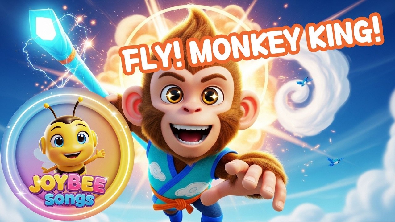 FLY! 🐵☁️ Monkey King to the SKY!!! 🚀✨ | Fun Kids Action Song