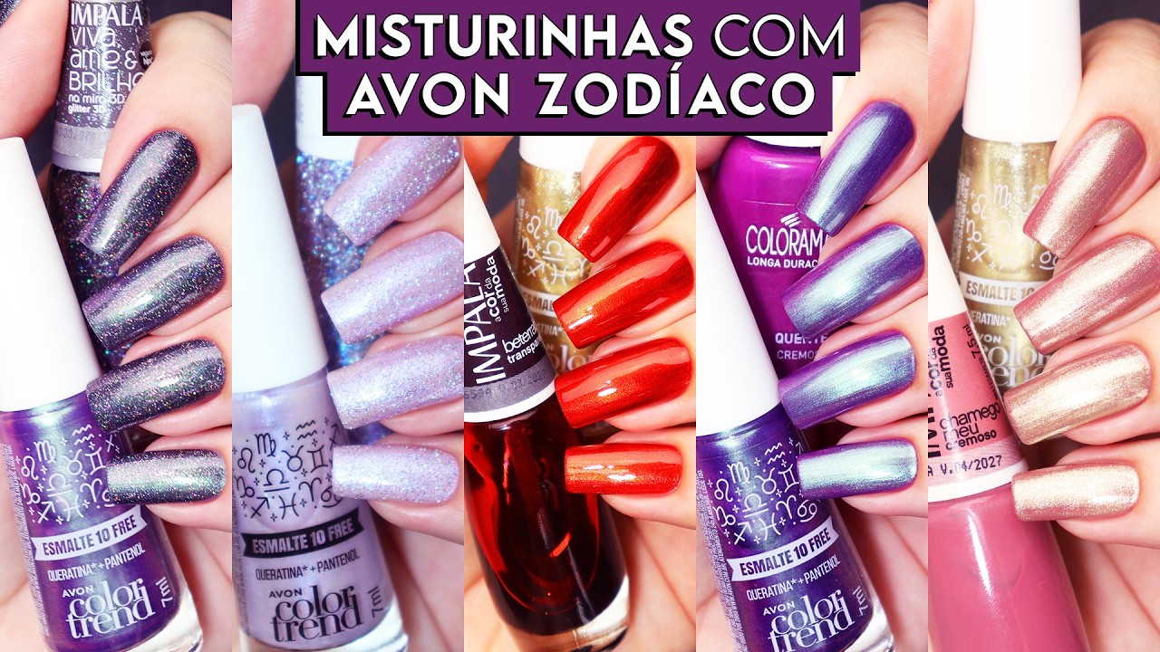 8 Misturinhas com Esmaltes da AVON ColorTrend Coleção Zodíaco | Dicas de Combinações
