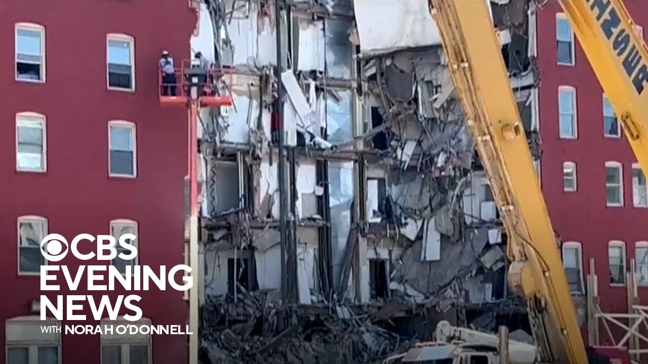 Search transitions to recovery for 3 missing men in Iowa building collapse