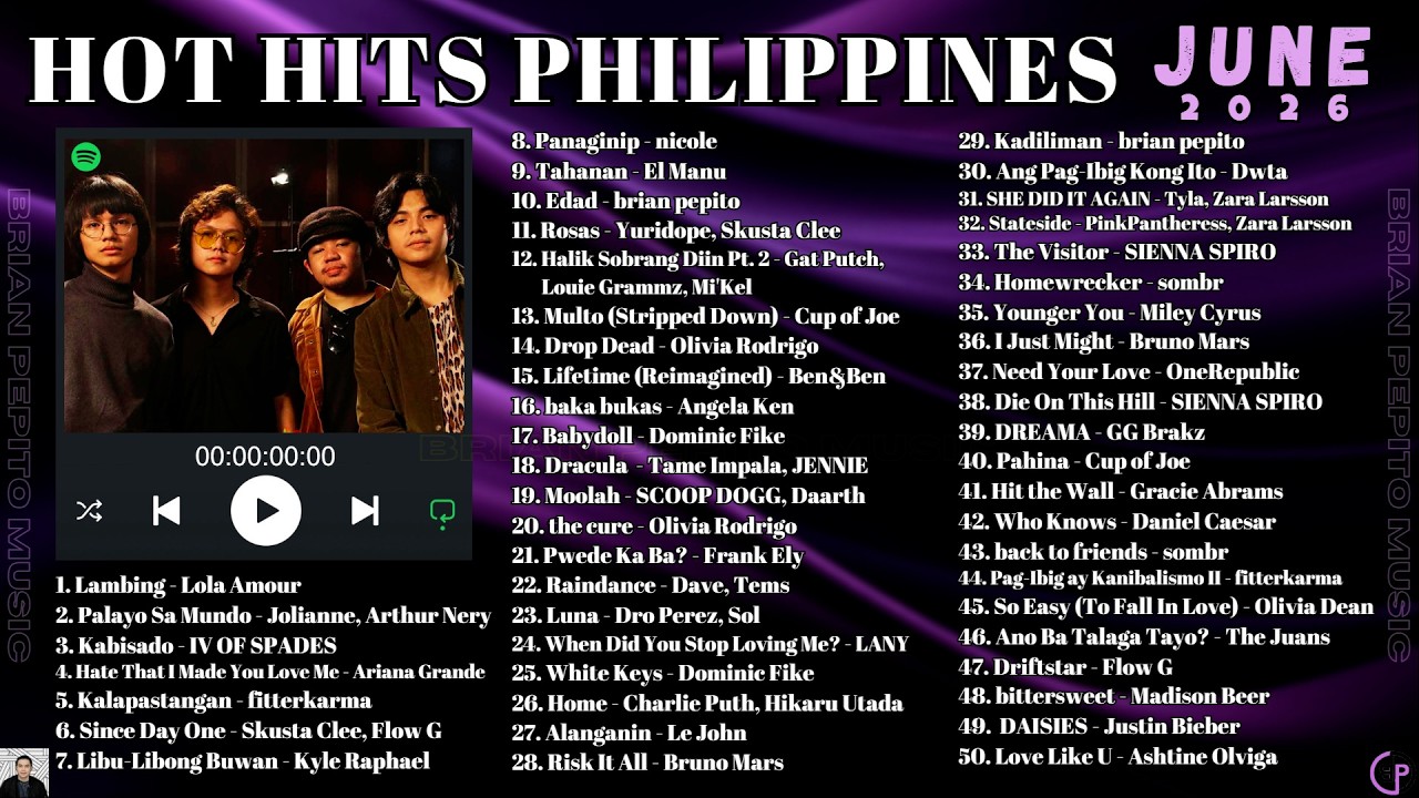 HOT HITS PHILIPPINES - JUNE 2026 🎶 UPDATED SPOTIFY PLAYLIST 🔥