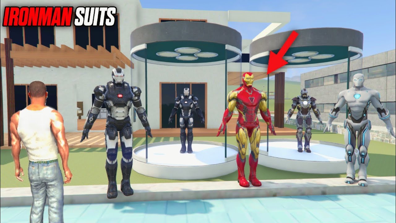 Franklin Stealing Every Powerful IRONMAN SUIT In Indian Bike Driving 3D!