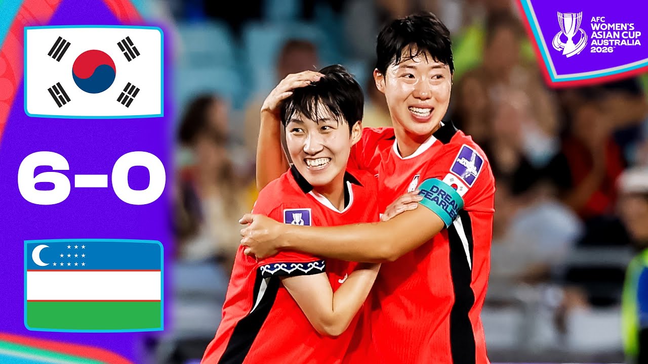SIX-GOAL cruise into SEMIS! | Korea Republic - Uzbekistan | Highlights | AFC Women's Asian Cup™