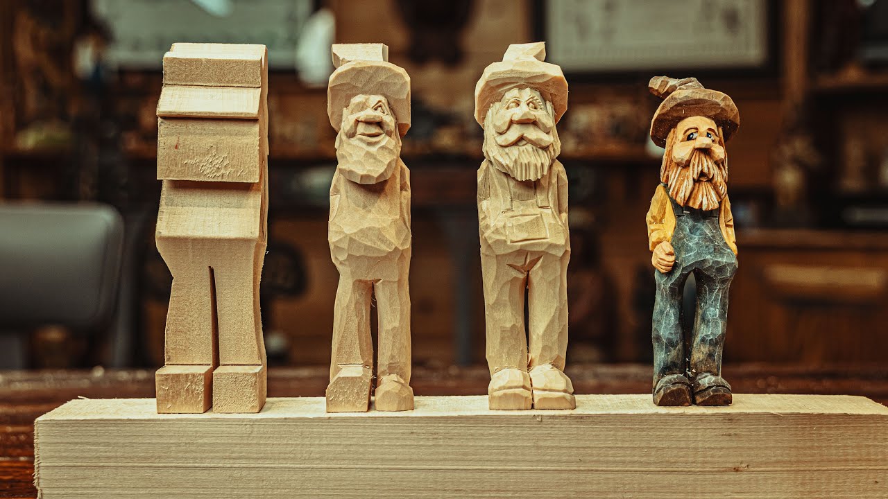 Carving From A Bandsaw Cutout || Hillbilly Wood Carving From Start to Finish || FULL PROJECT