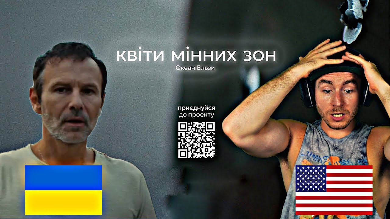 UKRANIAN | AMERICAN Reacts To Океан Ельзи - Квіти мінних зон (official video)