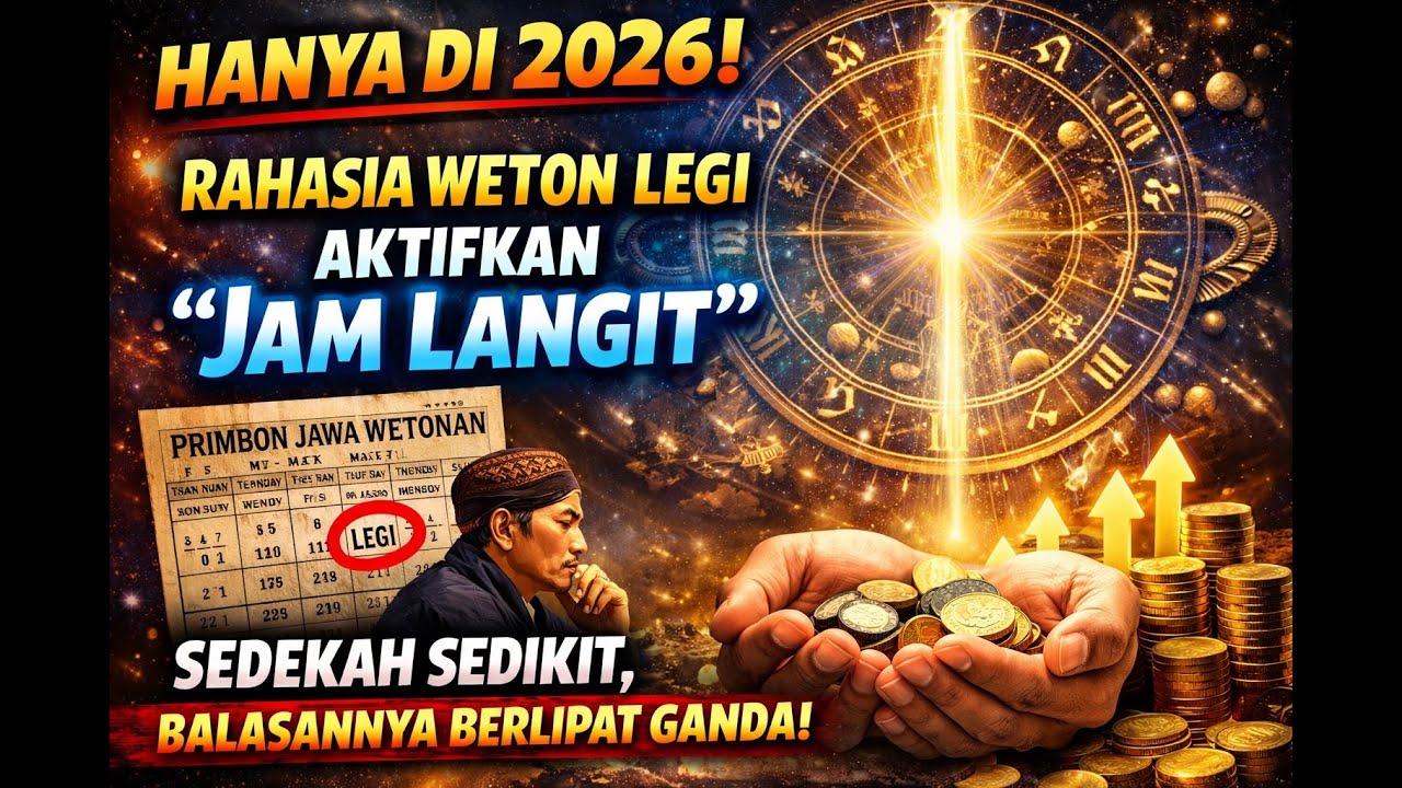 Hanya di 2026! Rahasia Weton Legi Aktifkan 'Jam Langit' Sedekah Sedikit, Balasannya Berlipat Ganda!