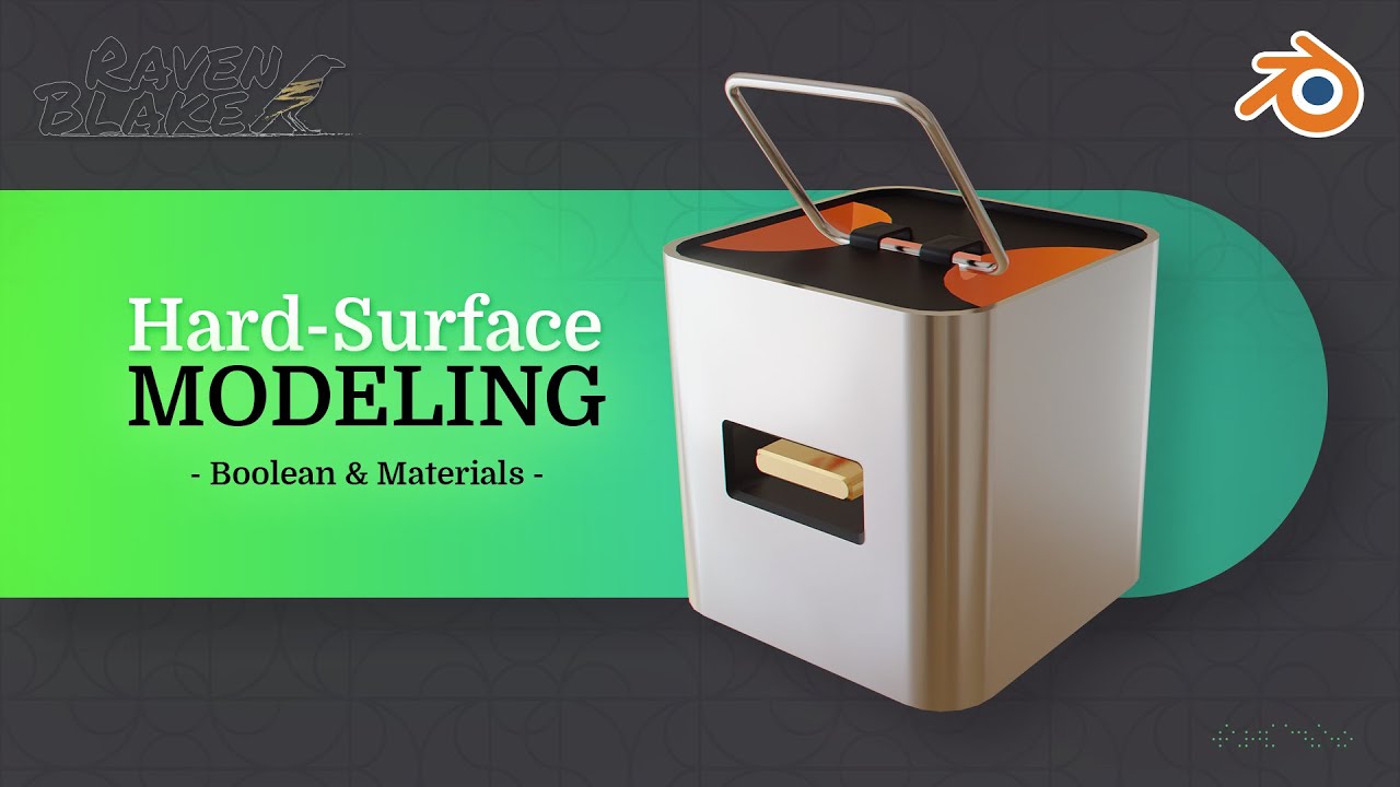 Hard Surface Modeling in Blender 2.8 using Boolean, Bevel and Materials