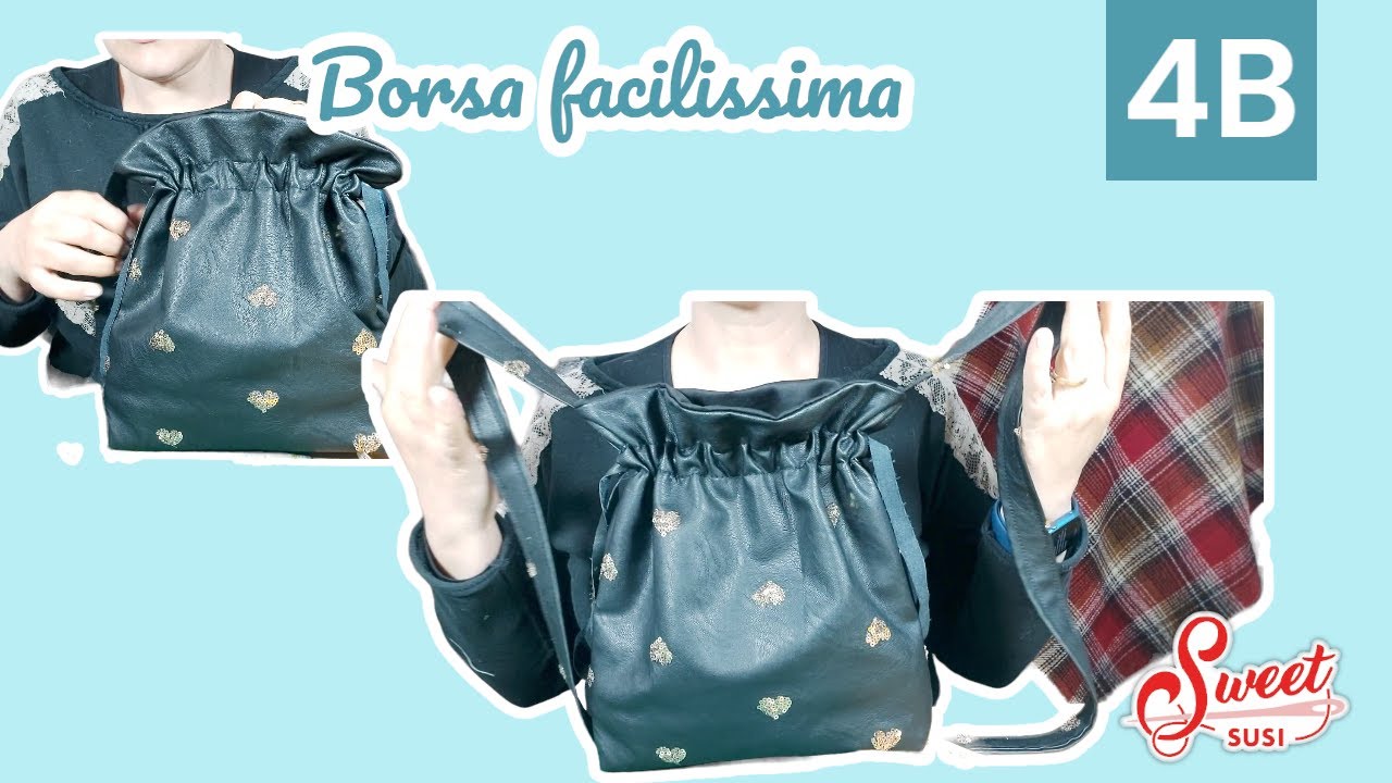 Borsa facilissima coulisse similpelle| 3B tutorial cucito creativo facile per principianti
