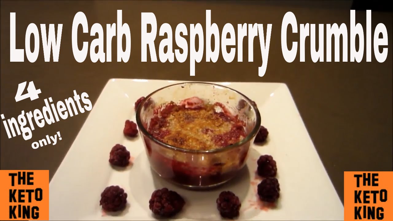 Low Carb Raspberry Crumble | Just 4 ingredients! | QUICK to make | Low Carb dessert | Keto dessert