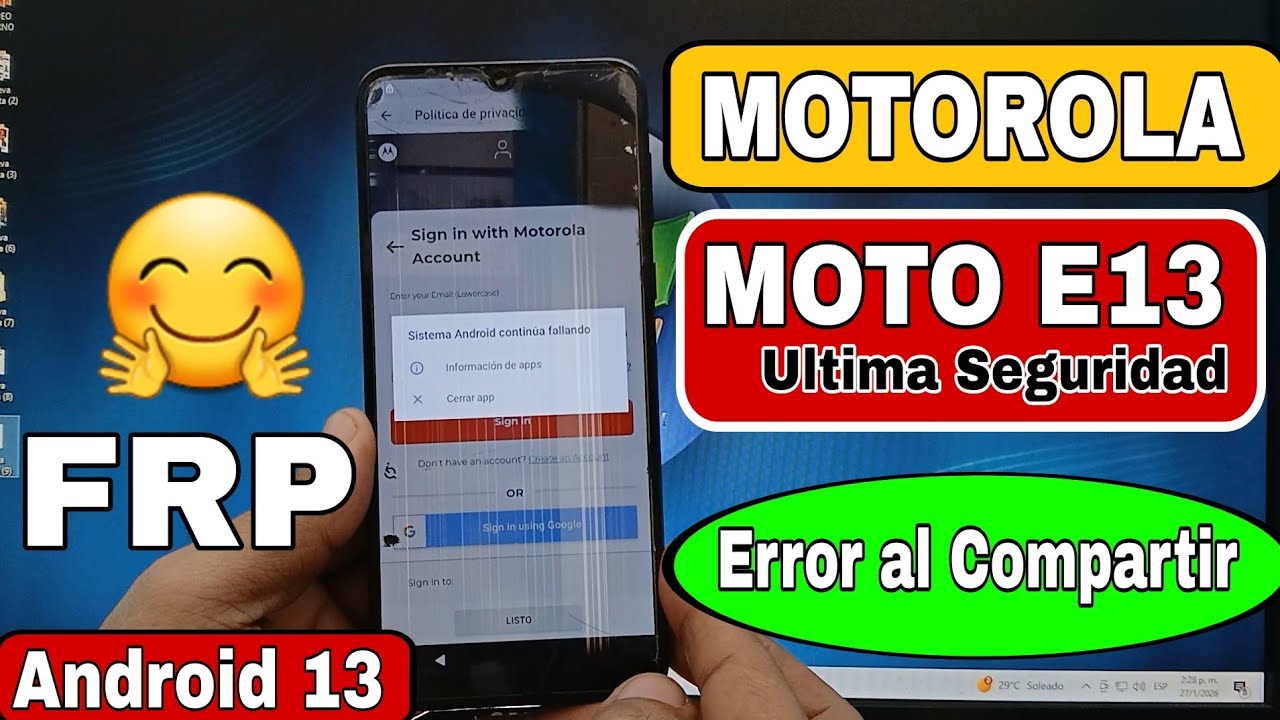 Eliminar Cuenta Google Motorola Moto E13 Android 13 | Actualizado ✅️ No se Puede Compartir
