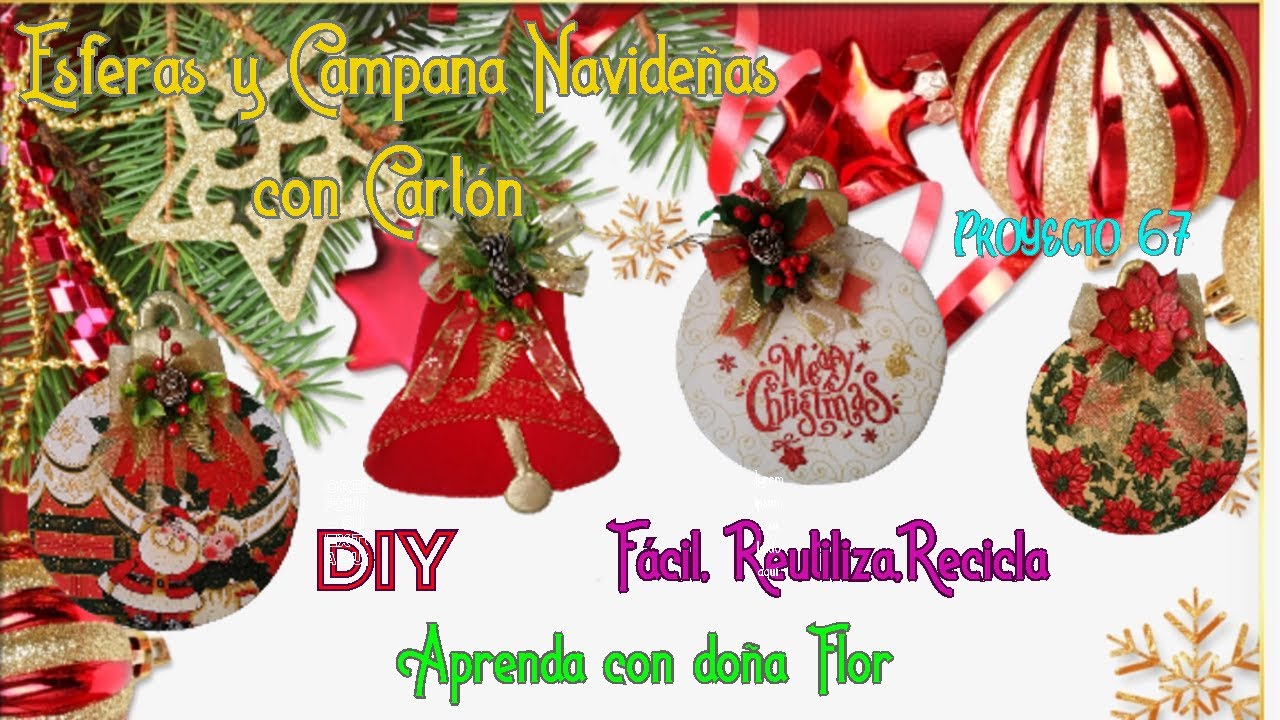 ESFERAS DE NAVIDAD🎄MANUALIDADES NAVIDEÑAS 🎄 DIY  - IDEAS CON CARTÓN