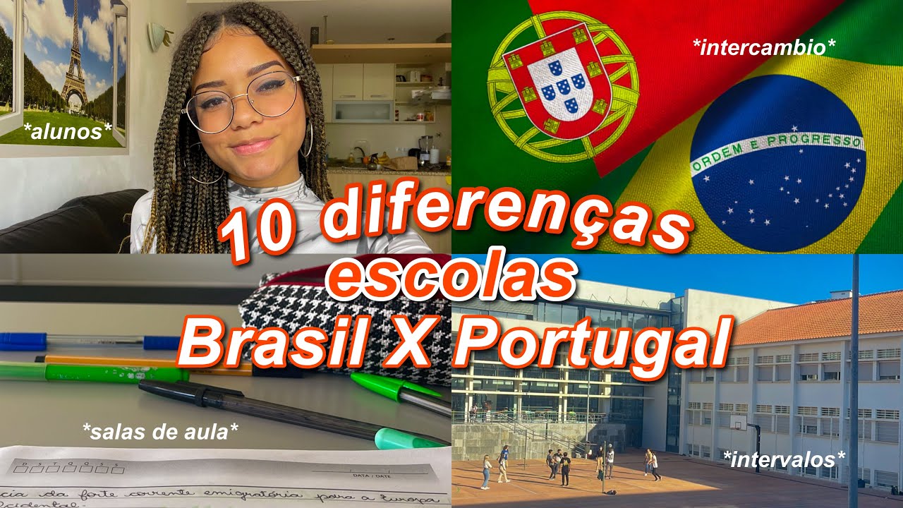 Diferenças das escolas de Portugal 🇵🇹 e Brasil 🇧🇷 *intercâmbio high school* - Larah time
