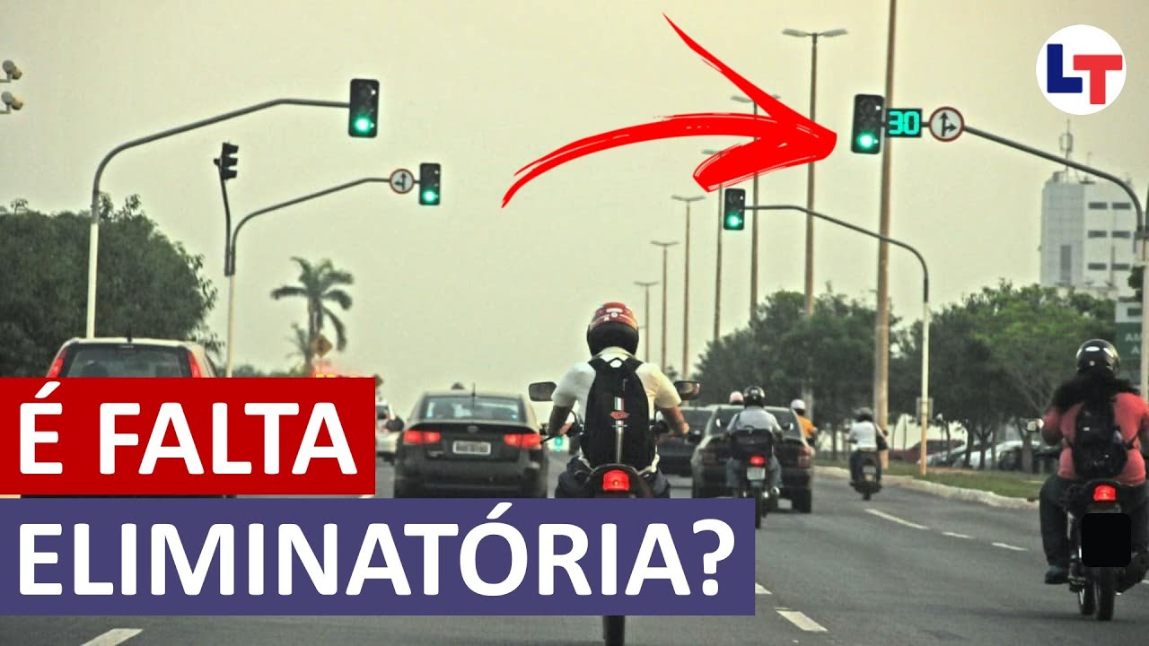 FALTA ELIMINATÓRIA - DESOBEDECER O SEMÁFORO OU PLACA DE PARADA #LegTransito #DirigirEuPosso