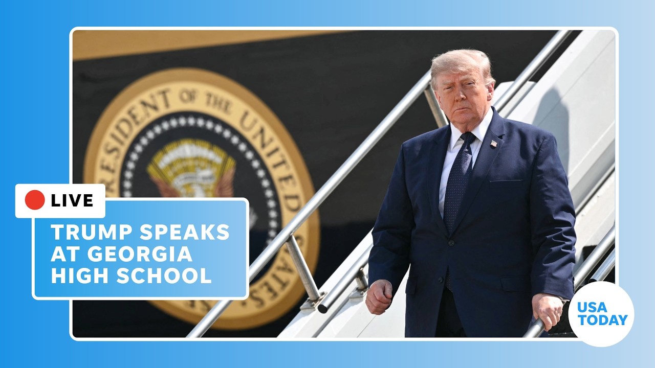 Live: Trump gives speech at Georgia high school near Atlanta amid protests before midterm elections