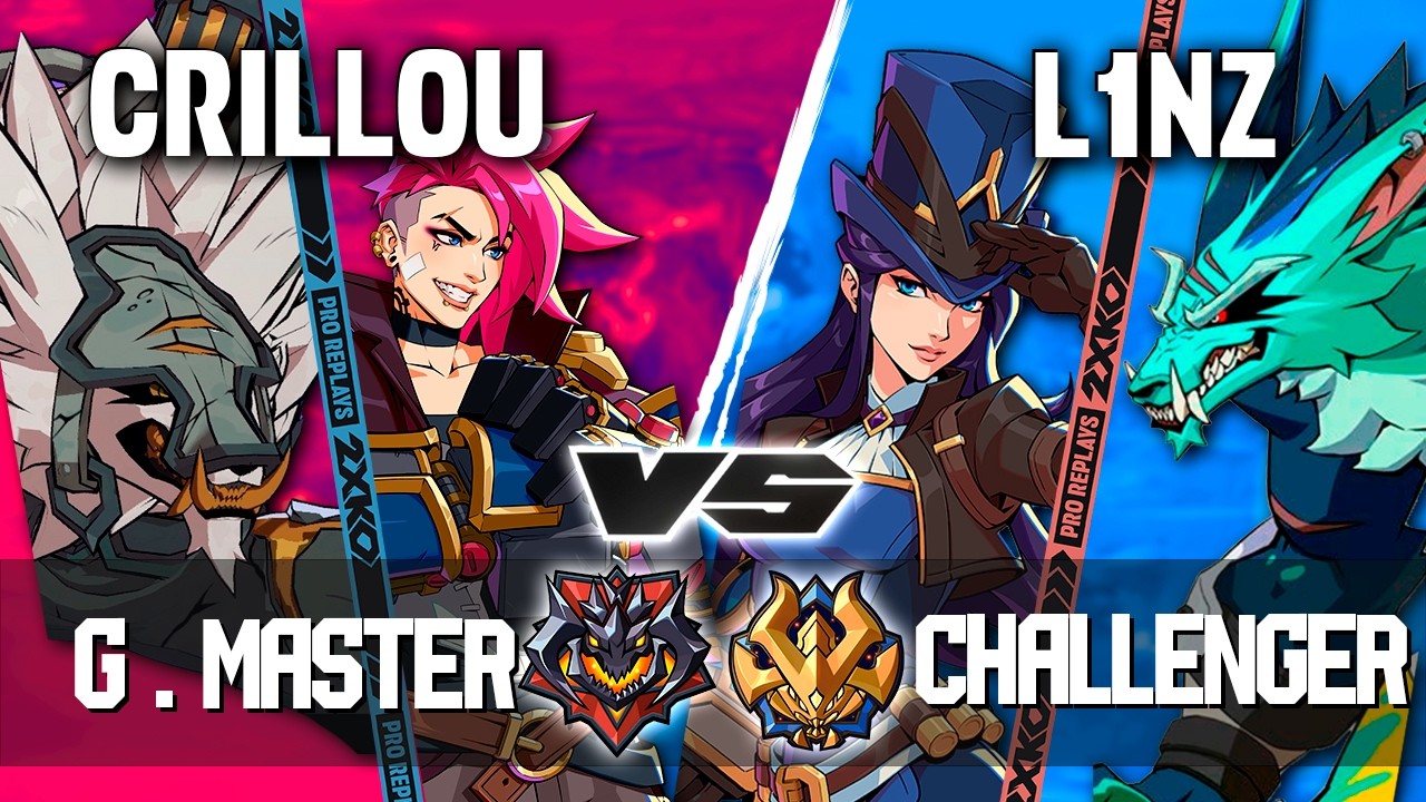 2XKO ▰ CRILLOU (Vi-Warwick) vs L1NZ (Caitlyn-Warwick) ▰ 2XKO Pro level replays