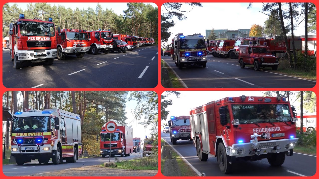 Feuerwehr Gro&szlig;&uuml;bung Heidebrand 24- Abmarsch der Feuerwehr