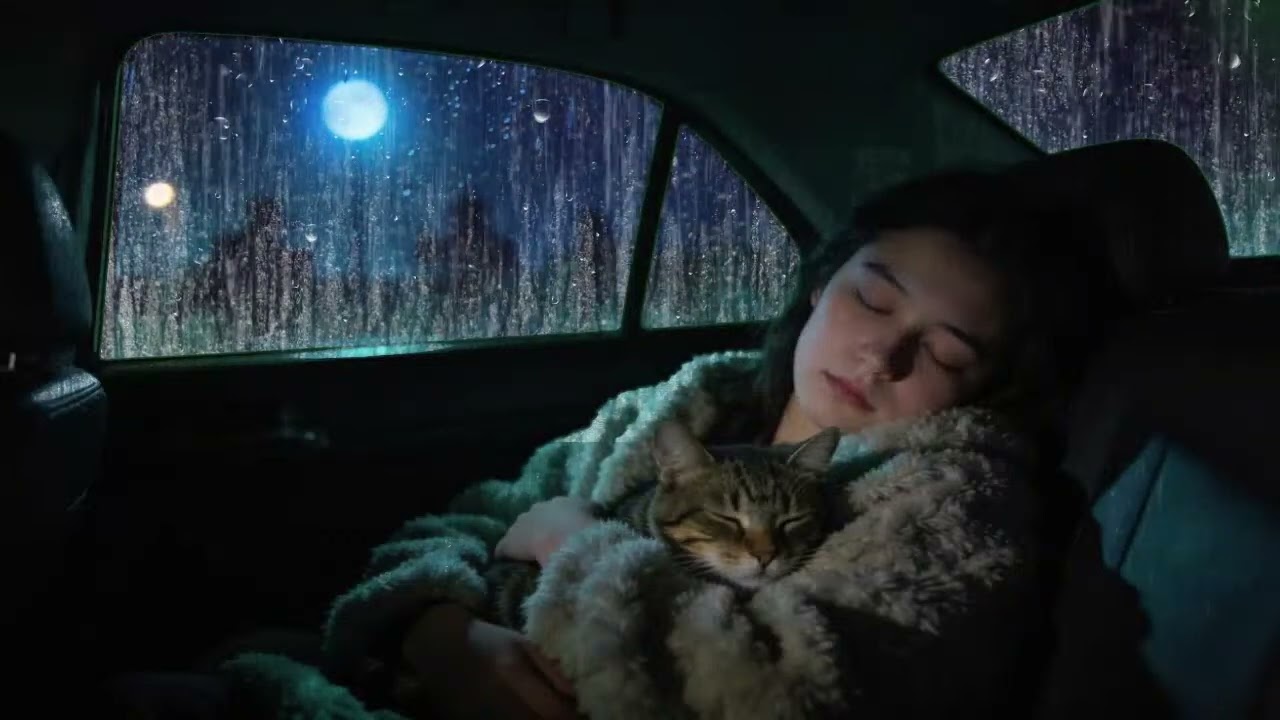 Comforting Rain with Thunder in the Car ⛈️ Rain ASMR Sounds for Deep Sleep