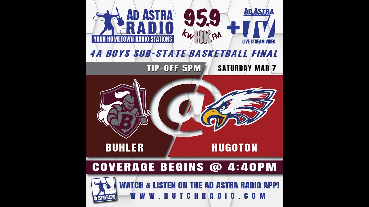 Buhler at Hugoton Sub-State Boys Basketball 95.9 KWHK 3-7-26