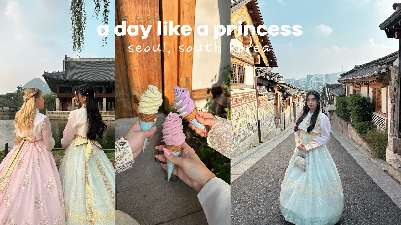 Kore prensesi olduk! | Hanbok giydik, Gyeongbokgung Sarayı, Hanok Village, Mektup kafe 💌