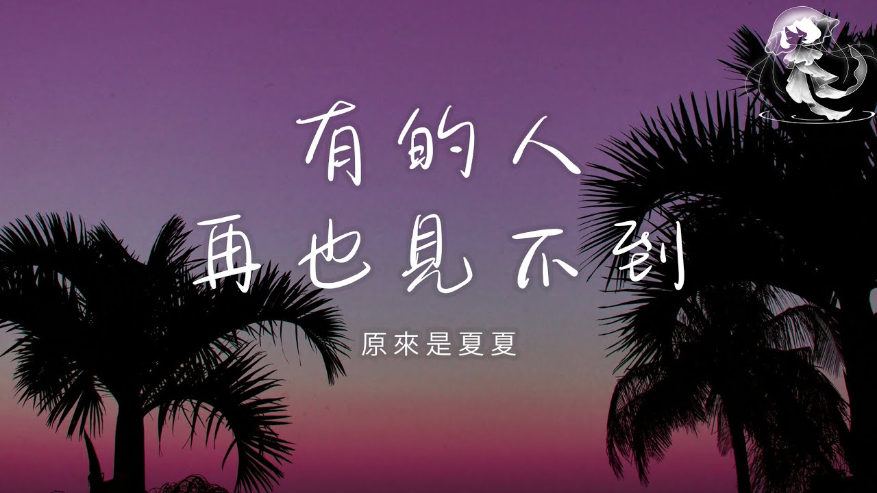 原來是夏夏 - 有的人再也見不到「有的人等到最後想見再也見不到 有的人失去以後才明白了他的好」【動態歌詞】♪