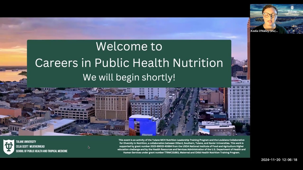 Careers in Public Health Nutrition