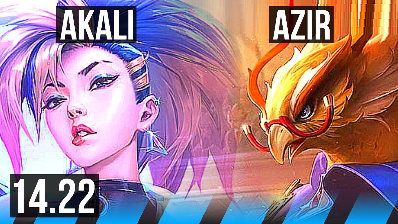 AKALI vs AZIR (MID) | KR Grandmaster | 14.22